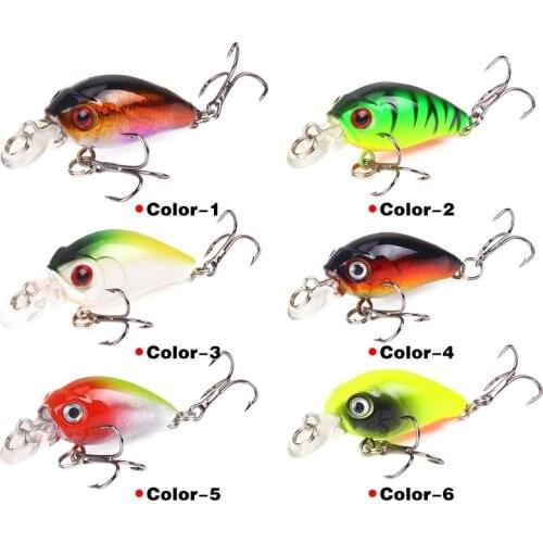 1PCS Fishing Lure Floating Wobbler Fishing Tackle Crankbait Cranks Rattle Artificial Bait Wobbler For Trolling Pesca 4.5cm 3.8g