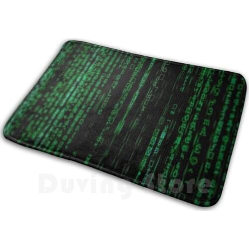 The Matrix Code Mat Rug Carpet Anti-Slip Floor Mats Bedroom Funny Cool Old Fashion Oldschool Great Like Fun Good Amazing Cyber