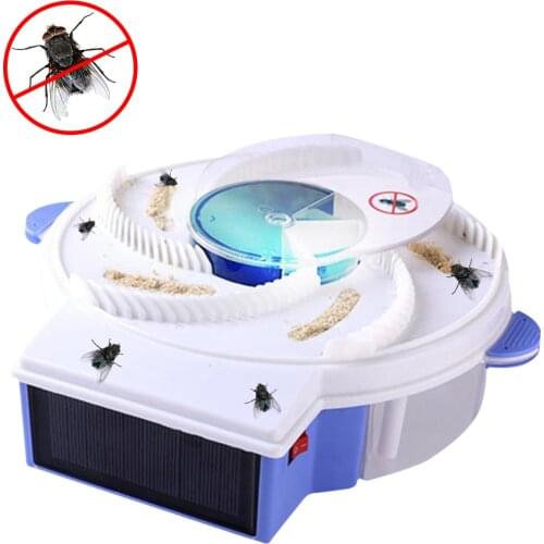 Solar Energy Fly Trap Device with Trapping Food Electric Flycatcher Artifact Catcher