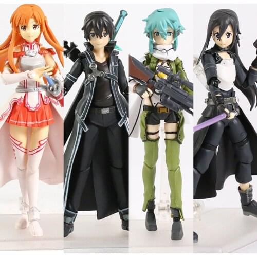 Sword Art Online Kirito Asuna Shino 241/174/264/178 Collection Action Figure PVC Model Figurals