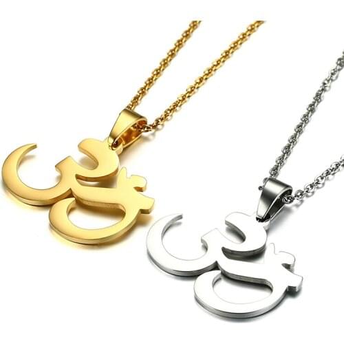 Titanium Steel Aum Symbol Pendant Mens Fashion Jewelry N00654
