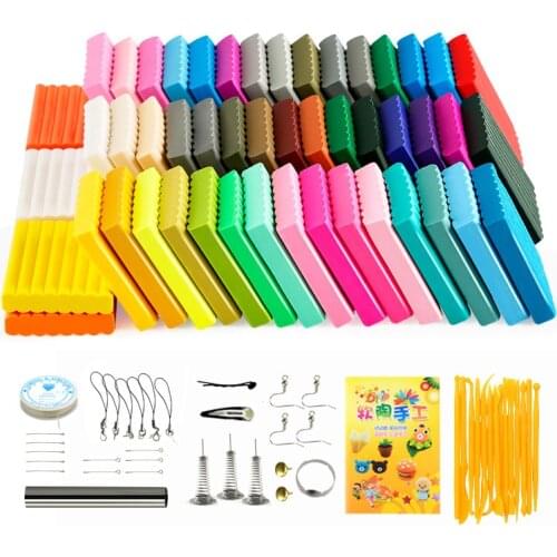 24/36/50 Colors Polymer Clay Diy Soft Clay Set Molding Craft Oven Bake Clay Blocks Montessori Early Education Toy For Kids