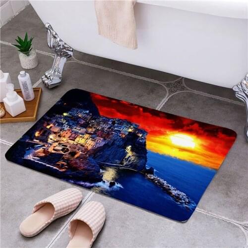 Oil Painting Entrance Door Floor Mat Door Mat Rectangle Non-Slip Foot Pad Home Welcome Carpet For Hallway Bath Kitchen Doormat
