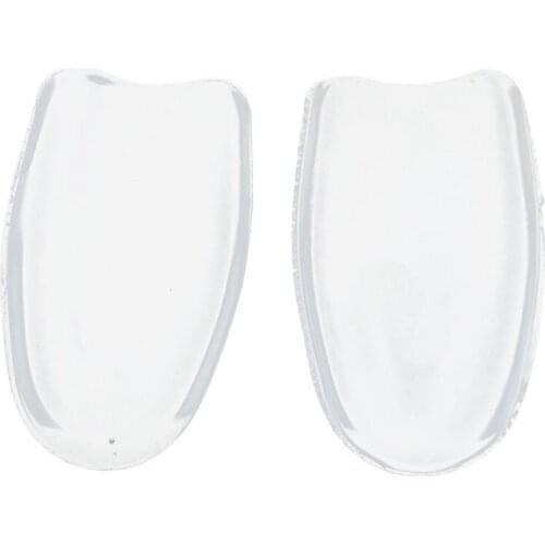 Pair 5mm Height Clear Silicone Gel Heel Insoles for Women