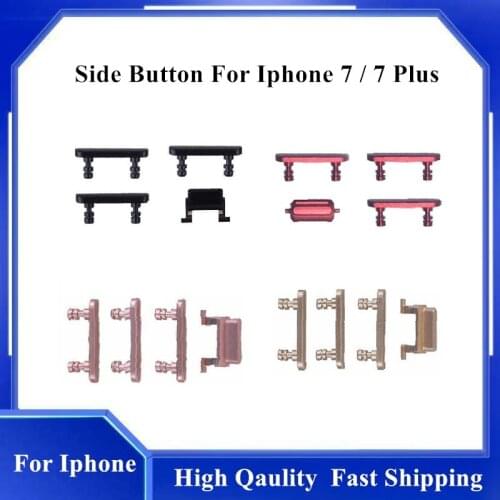 For iPhone 7 7 Plus Part Volume Vibrate Key Switch Power Lock Side Button Set Housing parts Side Button Mute Silent Button Key