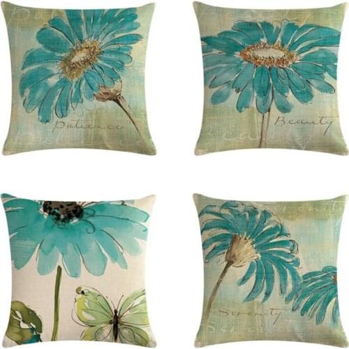 Chic Sunflowers Sofa Throw Pillow Cover Case Cushion Cover Pillowcase Home Office Car Decorative Square