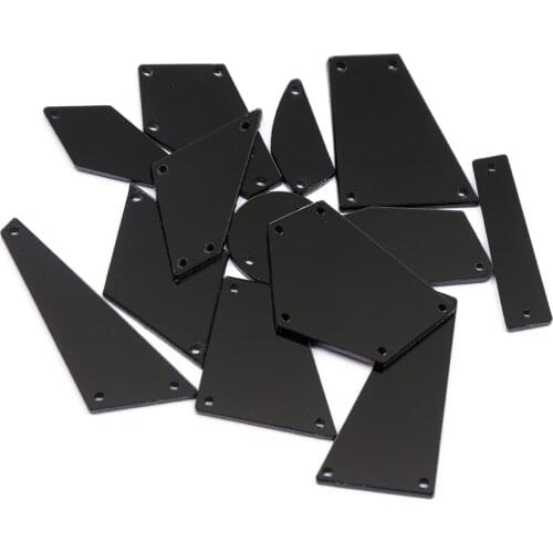 Punching Sale Strass 30Pcs Black Mirror Sew On Rhinestones Irregular Acryl Mirror Sew On Rhinestones Crystal Sewing Rhinestones