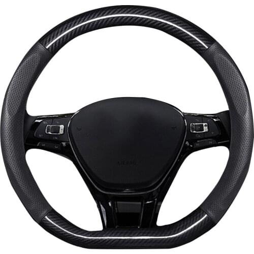 D Type Car Steering Wheel Cover For VW Touareg T-Roc T-cross Golf Polo Bora Santana Beetle II Teramont Atlas egolf Passat Tiguan
