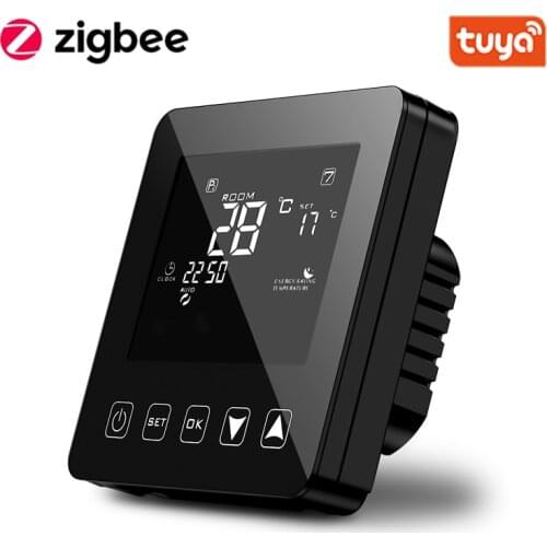 Tuya Smart ZigBee Thermostat Temperature Controller Hub Required Water/Electric floor Heating Water Support Alexa Google Home