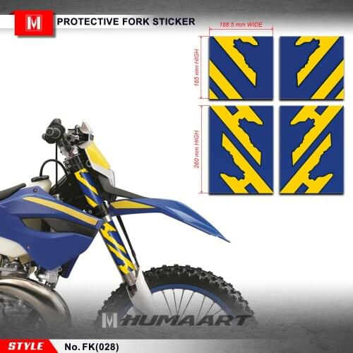 HUMAART Motocross Upper Fork Protectors Stickers Vinyl Decals Graphics for MX Dirt Bike Off-Road Motorcycle