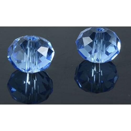 100PCS 8MM Austria Crystal Bead Rondelle Loose Faceted Glass Beads Spacers Beads for Bracelet Jewelry Making