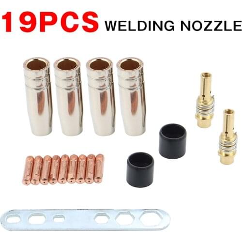19pcs Contact Tip Welding Torch Nozzle MB-15AK Argon Arc Welding Tool 0.8mm Nozzle Contact Tip For 15AK MIG/MAG