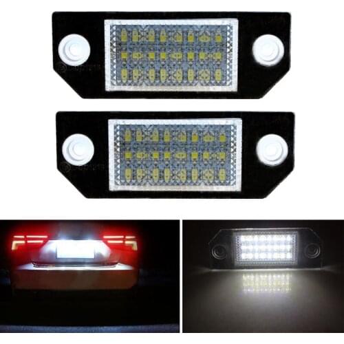 2pcs Canbus 12V LED License Number Plate Light Bulb White Error Free License plate Lights For VOLVO C30 C70 S80 V70 XC70 S40 V50
