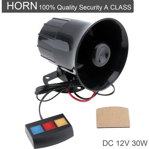 30W 12V 3 Sound 105db Air Horn Siren Speaker with MIC Microphone Loud Speaker Fit for Cars / Automobile / Motorcycle