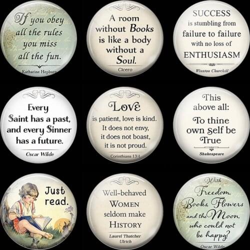 3d Fridge Magnet Inspirational Quotes Glass Dome Magnets for Refrigerators for Home Decor Letters Magnetic Stickers Ornaments