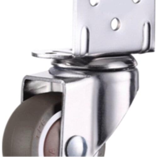 4 Pcs Furniture Casters Wheels Soft Rubber Swivel Caster Quite Roller wheels for trolley Baby Crib Bed Wheels Household