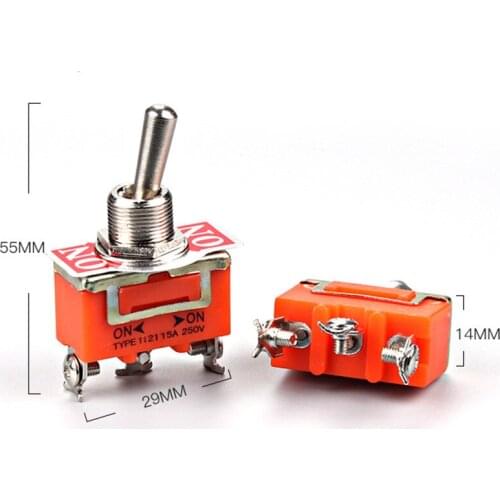 50PCS /LOT E-TEN1121 small toggle switch toggle switch rocker power switch ON-ON 3 feet 2 files