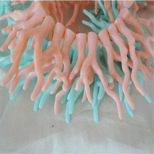 1 Strand New Creative Blue Pink Acrylic Irregular Beads Coral Branches beadings Loose Beads Necklace Handmade DIY Jewelry Making