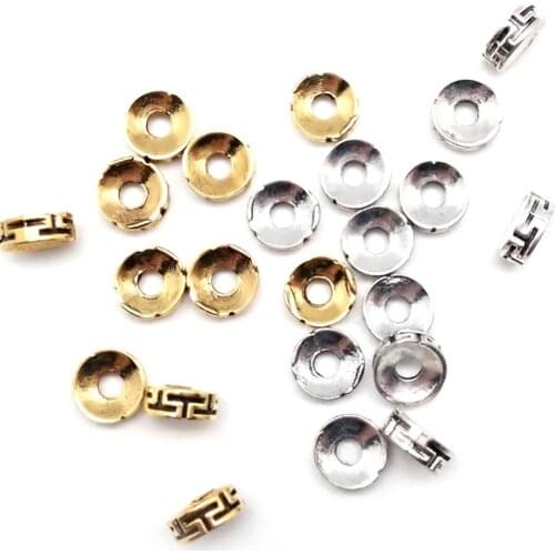 Hot Sale 30pcs 7X3mm T-shaped Ring Metal Beads Loose Bedas For Jewelry Making Findings Necklace Bracelet Earrings Findings