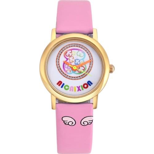 Fashion Rose Gold Bear Women Color Leather Strap Watch Casual Ladies Quartz Watch Simple Female Small Watch Girl Reloj Mujer