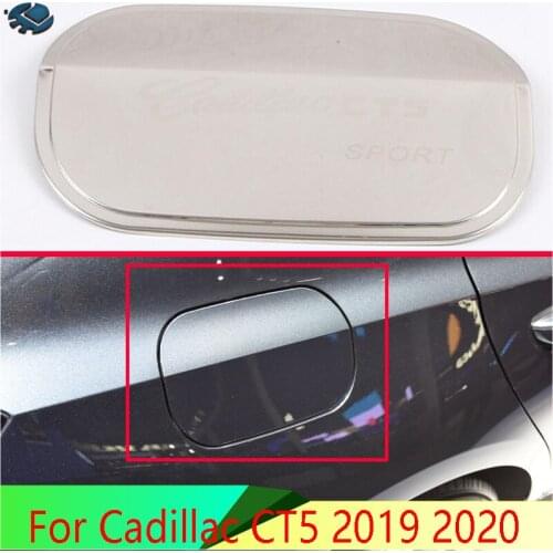 For Cadillac CT5 2019 2020 Car Accessories Stainless steel fuel tank cap cover car-styling trim oil fuel cap protective