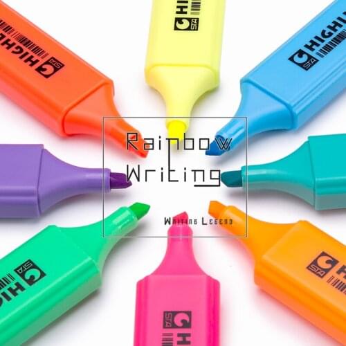 8pcs/set STA Fluorescent Mark Pen Highlight pen high - quality mark Art pen office supplies