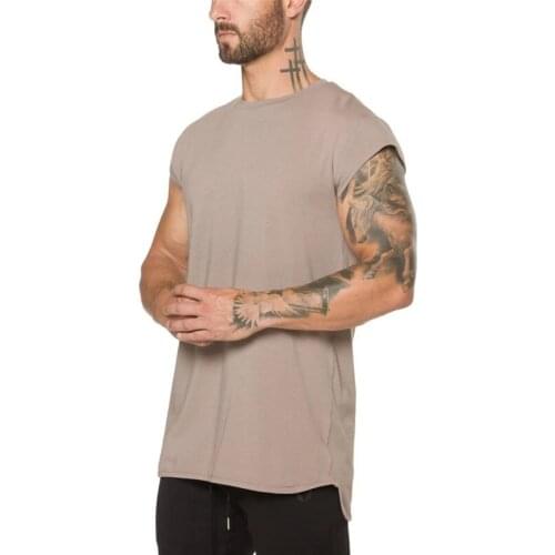 2020 Summer Men Short Sleeve T shirt Cotton Gym Sport Running Fitness Workout Training Male Casual Fashion Brand Tees Tops