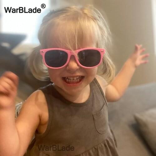Flexible Polarized Kids Sunglasses TR90 Silicone Children Sun glasses Fashion Boy Girl Baby Outdoor Travel Shades Eyewear UV400