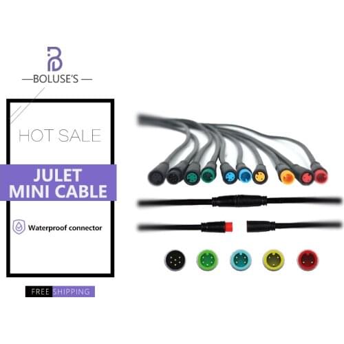 Julet 2 3 4 5 6 Pin Waterproof Mini Connector Extension Female Or Male Cables For Electric Bike Throttle Display Ebrake Light