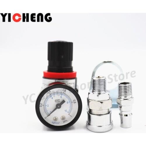 Air source processor pressure regulating valve 1/4" split air AR2000 pressure reducing valve with type quick self-locking joint