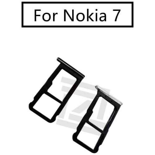 SIM Card Holder Slot Tray For Nokia 7 SIM Nano SIM Card Micro SD Card Tray Holder Slot Adapter Repair Spare Parts
