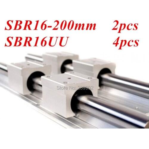 Wholesale for SBR16 - L200mm Linear Guides + 2pcs SBR16UU Linear Motion Bearing Block (can be cut any length as your request)