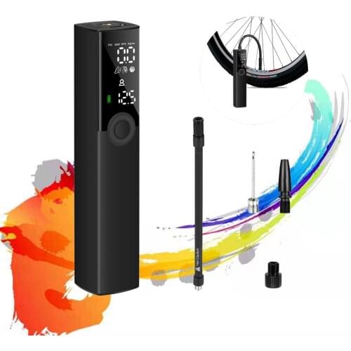 Portable Bike Air Pump 120 Psi Mini Electric Tyre Inflator Cordless Car Air Compressor Pump Tire Inflator for Car Bicycle Ball