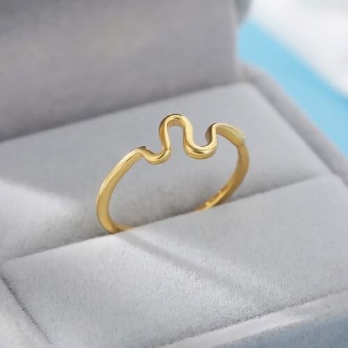 Simple Snake Rings For Women Men Gold Silver Color Stainless Steel Male Female Finger Ring Party Jewelry