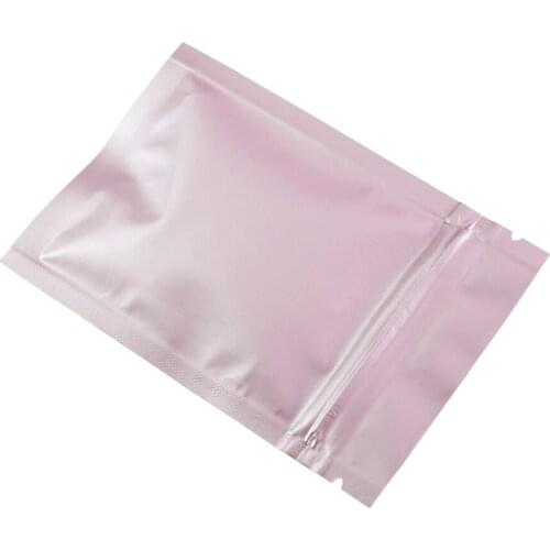 Pink 8x12cm Flat Zip Lock Mylar Foil Packing Bag Heat Seal Resealable Aluminum Foil Nuts Food Snacks Package Bags 200pcs
