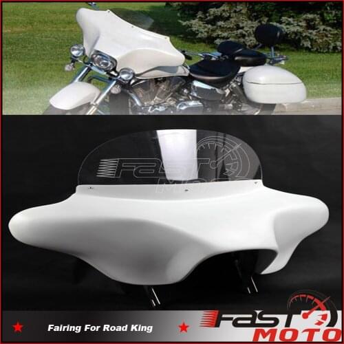 Detachable Headlight Batwing Fairing Motorcycle Headlight Fairing 6"x9" Windshield Clear Windscreen For Harley Touring Road King