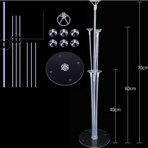Detachable Balloon Table Floating Display Stand Wedding Party Venue Atmosphere Layout Table Floating 7 Tubes Balloons Bracket