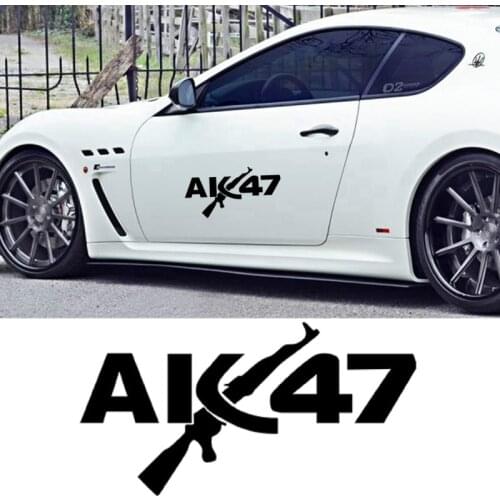 Hot Reflective AK 47 Cartoon Graffiti Car Sticker Styling Creativity Cover Scratches Waterproof Bumper Decals PVC