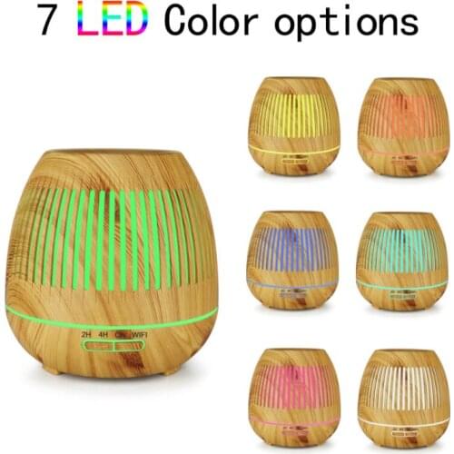 Tuya Aromatherapy Diffuser Humidifier Wifi Wooden Air Humidifier APP Control Timer 400ml Work With Alexa Echo Google Smart Life