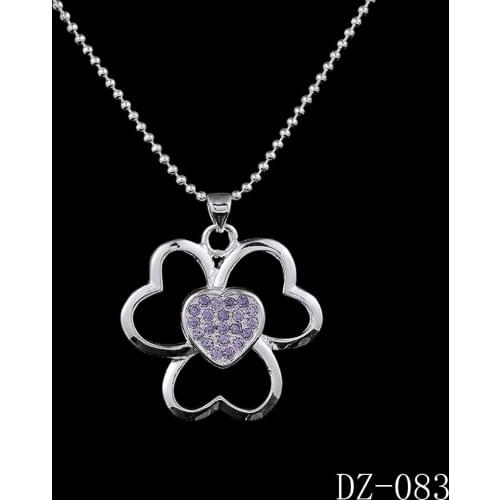 WalerV Color Pendant Romantic Jewelry Charm Square Heart Shape Zircon Pendant Free 18 Inches Necklace for Women Love Gift