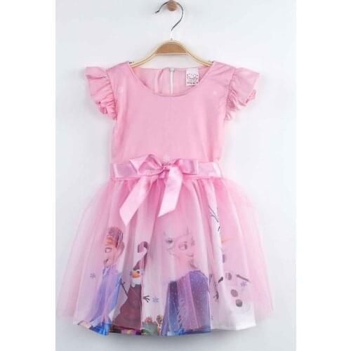 Pink Girls Child Dress Skirt Cute Tulle Skirt Daily Summer Kids Clothes Special Occasion Prom School Ceremony Clothing Models