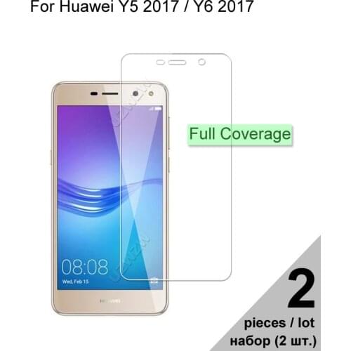Tempered Glass For Huawei Y6 2017 Y5 2017 HD Explosion-proof Full Cover Screen Protector Protective Glass For Huawei Y5 Y6 2017