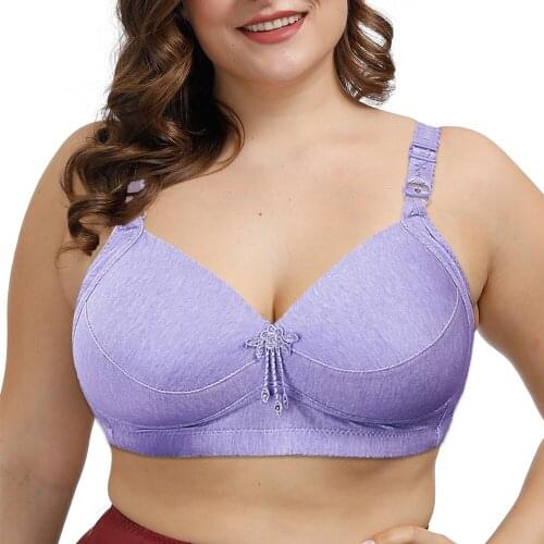 Womens Lingerie 2CM Wide Shoulder Straps Light Padded Wire Free Push Up Bra Plus Size Bh Top Underwear Sexy Bra