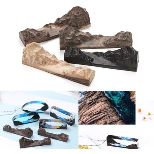 1Pcs Mountain Model Molds Sandalwood Simulation Snow Mountain Peak Mould for DIY Epoxy Resin Mold Pendant Jewelry Findings Craft