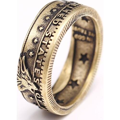 2020 Hot Selling Coin Ring Silverplated Handcrafted Hand-made Coin Circle Made From Kennedy Half Dollar Silver-plated Copy Coins