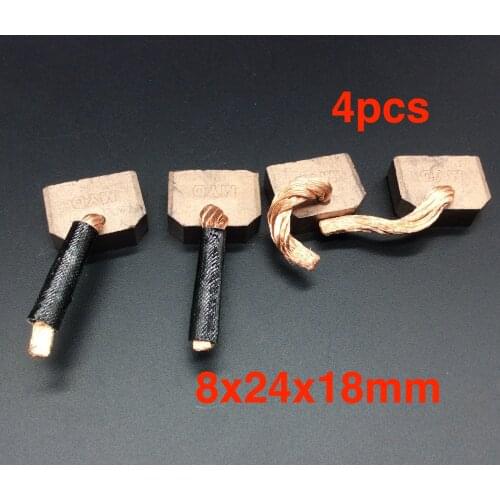 4pcs 8X24X18mm for car 6 cylinder 2751 276A 277 273 251 series starter motor carbon brush