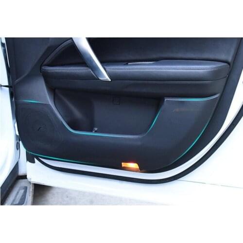 For Honda Avancier 2017 4 Pcs High Quality Leather Car Anti Kick Pad Stickers Car Door Guard Plate Cover Trim Car Styling