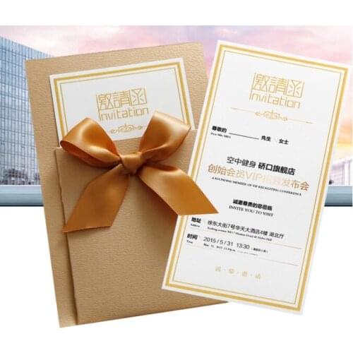 50SET/LOT Thickness 500GSM Paper Made High Quality Invitation Card