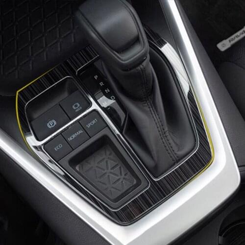 Car Console Gear Shift Knob Panel Frame Decoration Cover Trim Strip Sticker For Toyota Rav4 2020 2021 Refit Interior Accessories