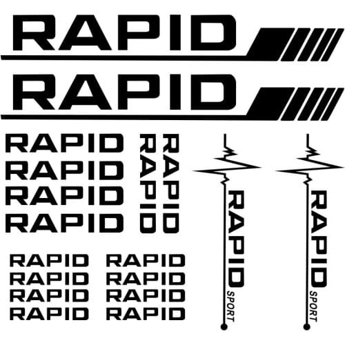 Car Sticker For SKODA Rapid Auto Side Stripe DIY window sticker tires&rim rearview mirror Decal Car Tuning Accessories